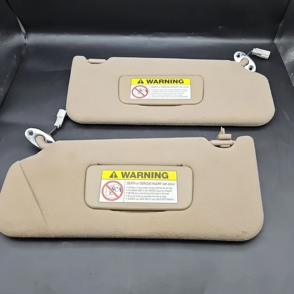 1999-2004 Acura RL Pair Sun Visors Left Right Genuine OEM Light Brown